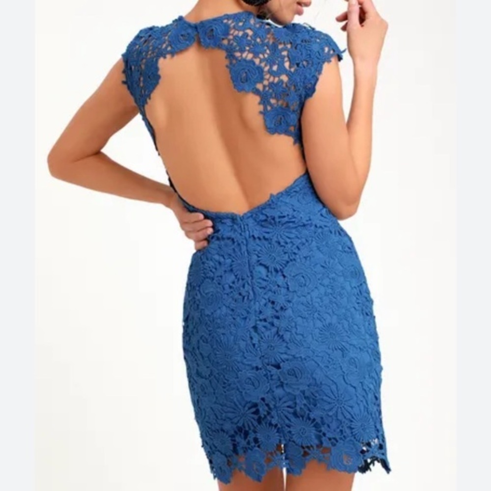 Lulus Blue Backless Dress